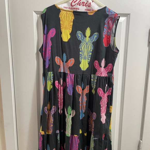 Sheridan French Colorful zebra  Maxi Dress - Picture 7 of 10